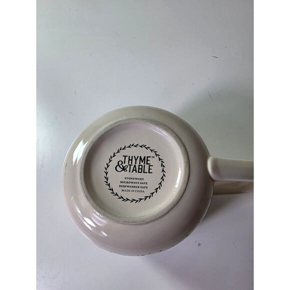 THYME & TABLE White Gold Black Splash Ink Monogrammed B Stoneware Coffee Mug - Picture 9 of 9